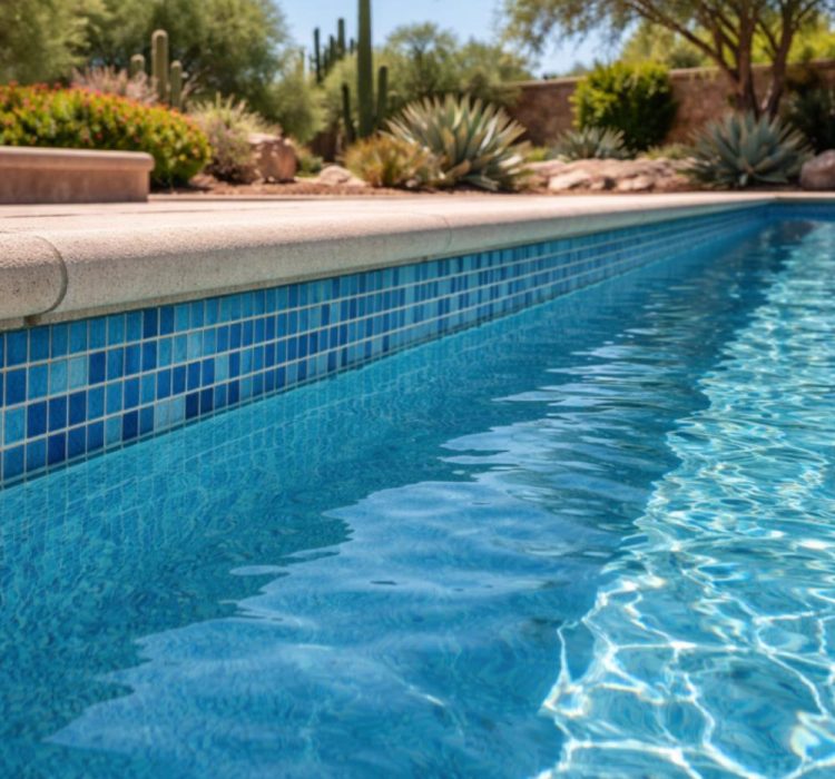 Pool Tile Cleaning service for calcium removal in Tucson AZ